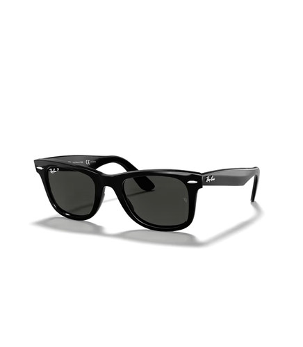 عینک آفتابی اسپرت ریبن ویفرر پلاریزه مدل RayBan RB2140 Wayfarer Polarized تمام مشکی 🇮🇹