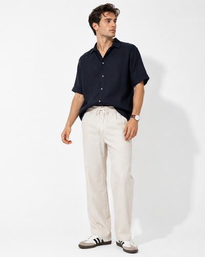 شلوار لینن برند H&M 🇸🇪 استخوانی نیم بگ
