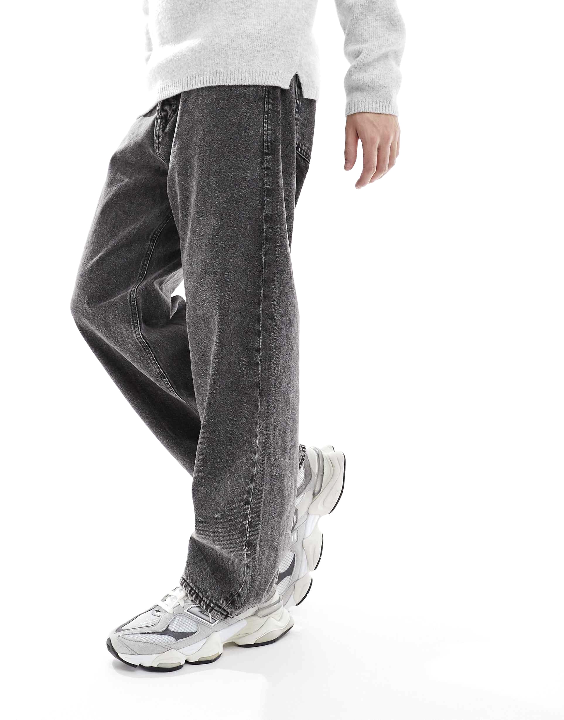 شلوار جین بگی ذغالی روشن JACK&JONES 🇩🇰