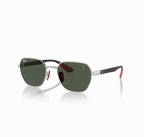 عینک ریبن فراری مشکی نقرهای عدسی سبز مدل RayBan RB3794-M 🇮🇹