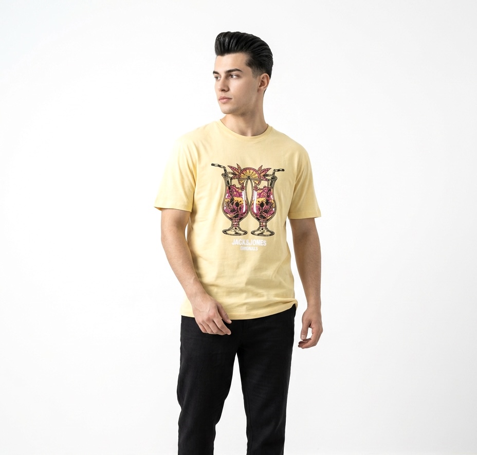 تیشرت برند JACK&JONES 🇩🇰 زرد
