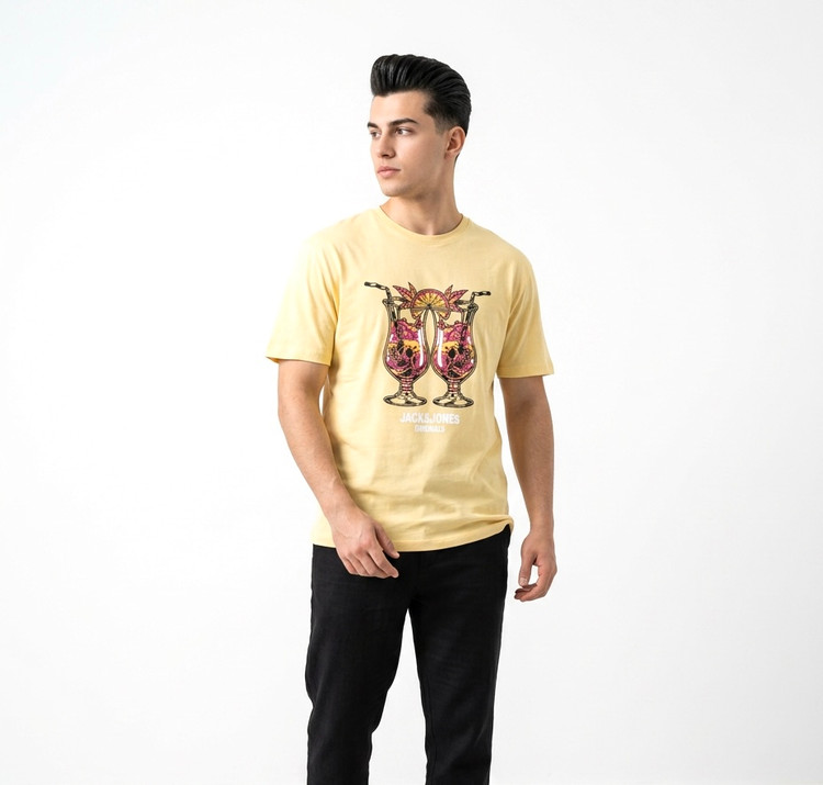 تیشرت برند JACK&JONES 🇩🇰 زرد