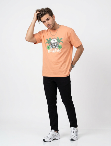 تیشرت برند JACK&JONES 🇩🇰 نارنجی روشن
