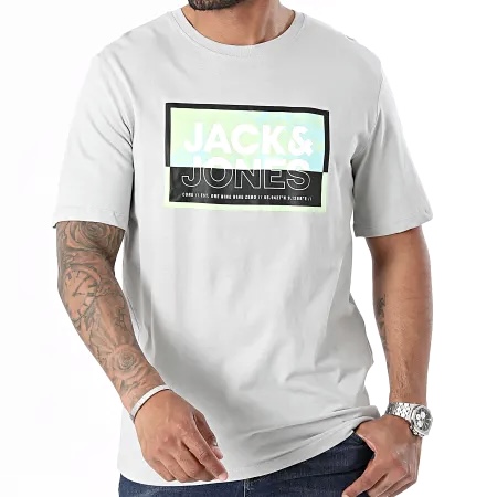 تیشرت برند JACK&JONES 🇩🇰 طوسی روشن