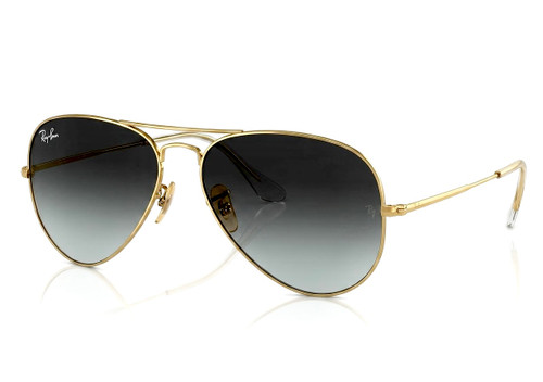عینک آفتابی اسپرت خلبانی ریبن مدل RayBan RB3025 Aviator طلایی عدسی مشکی هایلایت