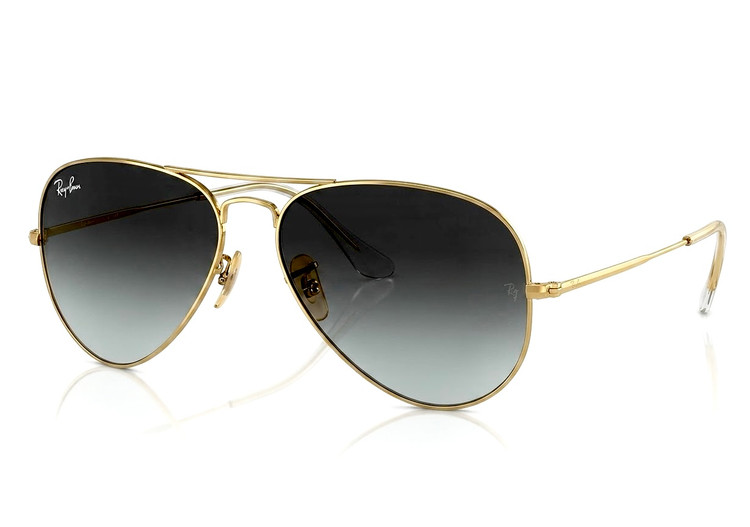 عینک آفتابی اسپرت خلبانی ریبن مدل RayBan RB3025 Aviator طلایی عدسی مشکی هایلایت