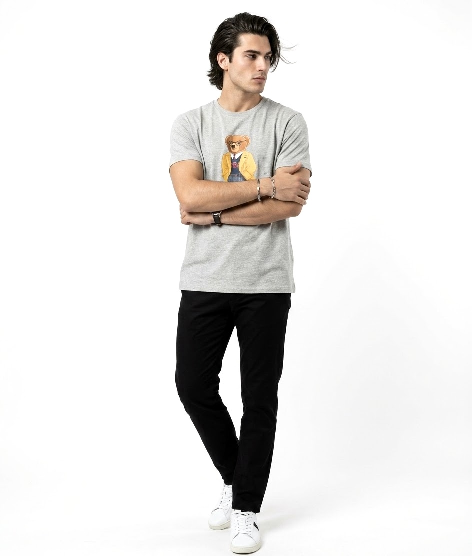 تیشرت برند پولو طوسی روشن POLO TSHIRT 🇺🇸