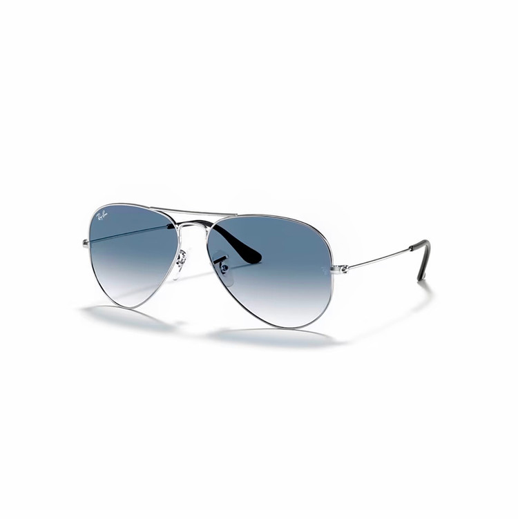 عینک آفتابی اسپرت خلبانی ریبن مدل RayBan RB3025 Aviator نقرهای عدسی آبی هایلایت