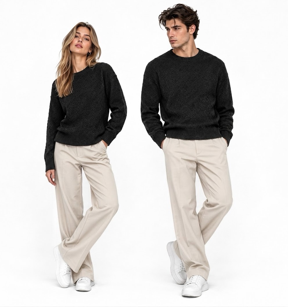 بافت پل اند بیر PULL&BEAR مشکی 🇪🇸