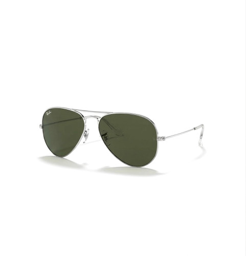 عینک آفتابی اسپرت خلبانی ریبن مدل RayBan RB3025 Aviator نقرهای عدسی سبز تیره