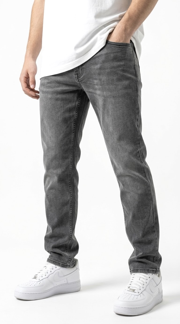 شلوار جین راسته برند رانگلر ذغالی روشن WRANGLER_10 🇺🇸