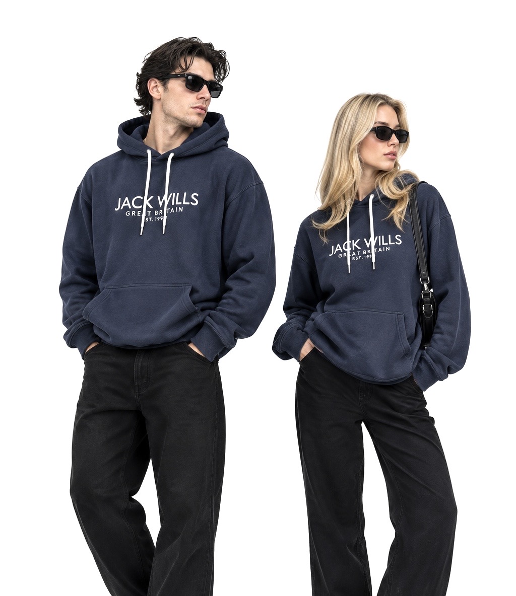 هودی گرم بالا JACK WILLS 🇺🇸 سرمه‌ای