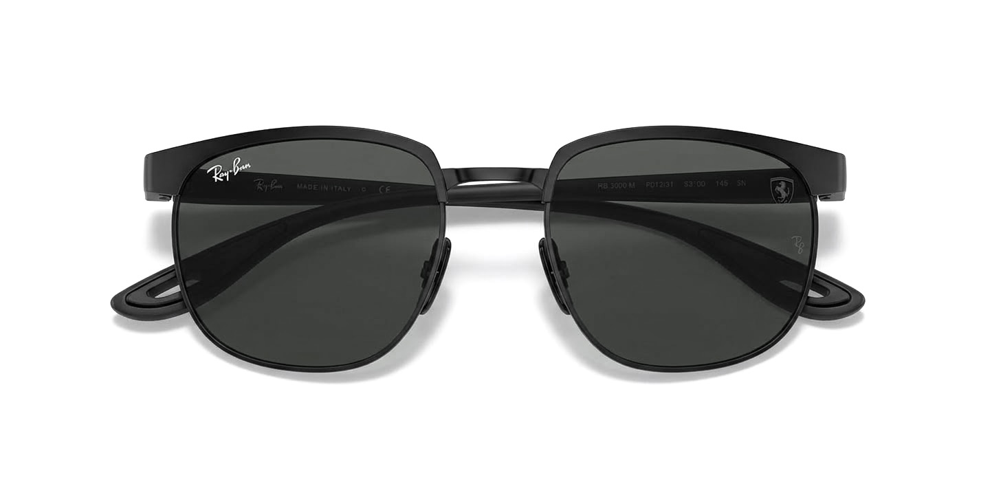 عینک آفتابی اسپرت برند ریبن مدل فراری RayBan RB3698 🇮🇹 تمام مشکی