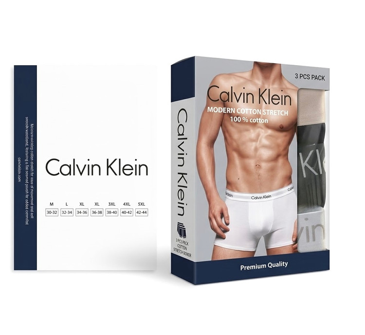 پک سه عددی شورت باکسر مردانه Calvin 🇺🇸