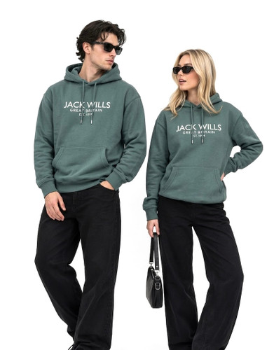 هودی گرم بالا JACK WILLS 🇺🇸 سبز لجنی