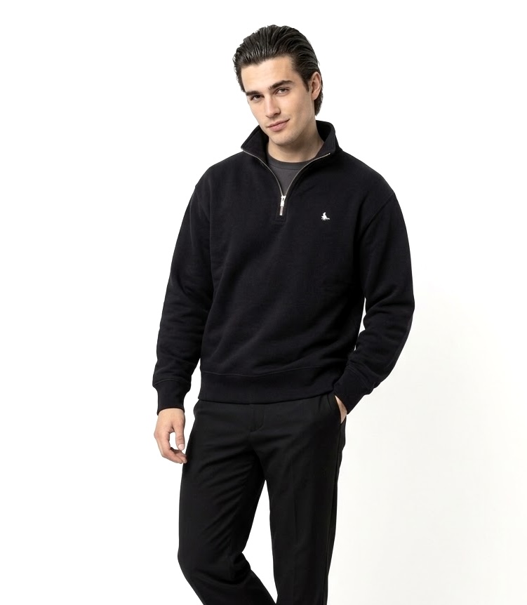 نیم زیپ گرم بالا جک ویلز JACK WILLS 🇺🇸 مشکی