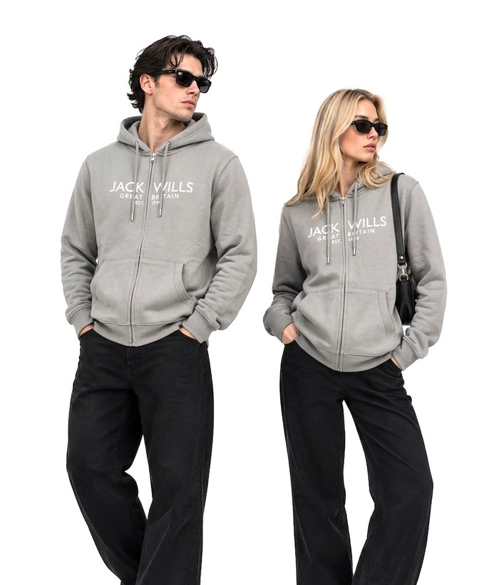 سویشرت گرم بالا طوسی جک ویلز دخترانه پسرانه | JACK WILLS 🇺🇸