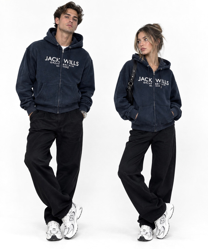نیم زیپ گرم بالا جک ویلز JACK WILLS 🇺🇸 سرمه ای