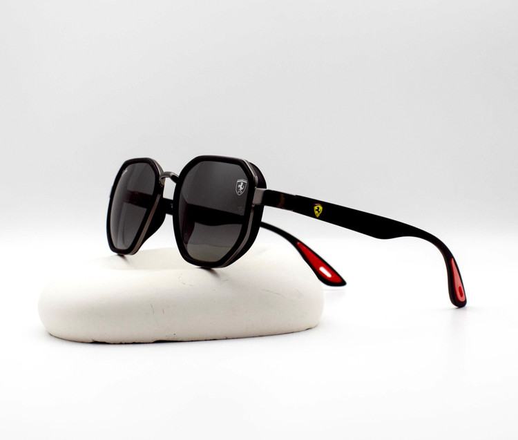 عینک آفتابی مشکی خاکستری ریبن فراری مدل 🇮🇹RayBan RB3674-M Ferrari