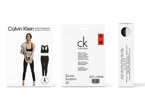 ست نیم تنه و لگ ورزشی زنانه دخترانه سرمهای Calvin Klein 🇺🇸