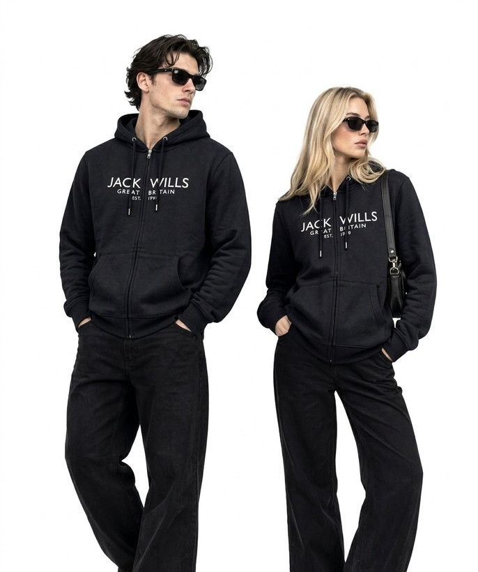 سویشرت گرم بالا مشکی جک ویلز دخترانه پسرانه | JACK WILLS 🇺🇸